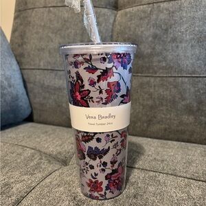 Vera Bradley Purple and Pink Floral Tumbler